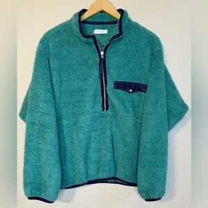 ANINE BING Sierra Half Zip Fleece Pullover, sz LG